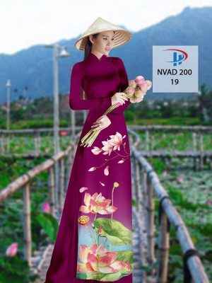 Vải Áo Dài Hoa Sen AD NVAD200 33